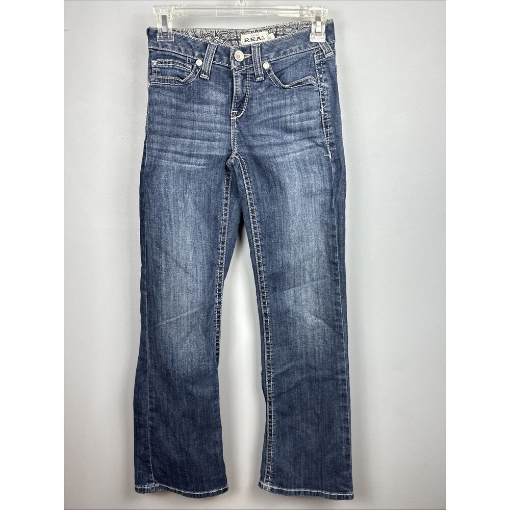 ARIAT R•E•A•L• Denim Girls Jeans Size 12 (24x29) Boot Cut